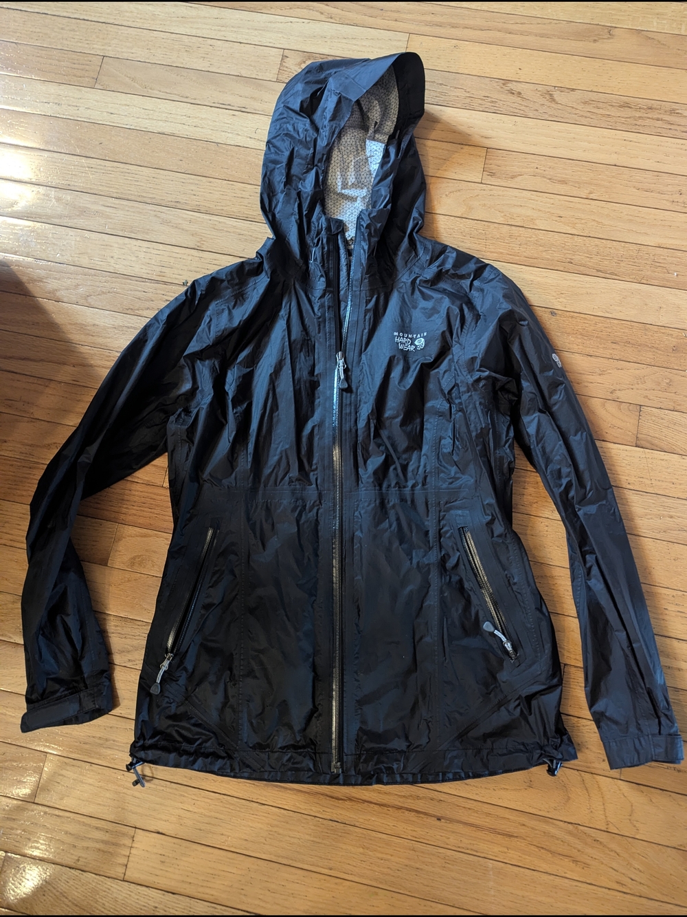 Mountain Hardwear Women's Black Hooded Rain Shell